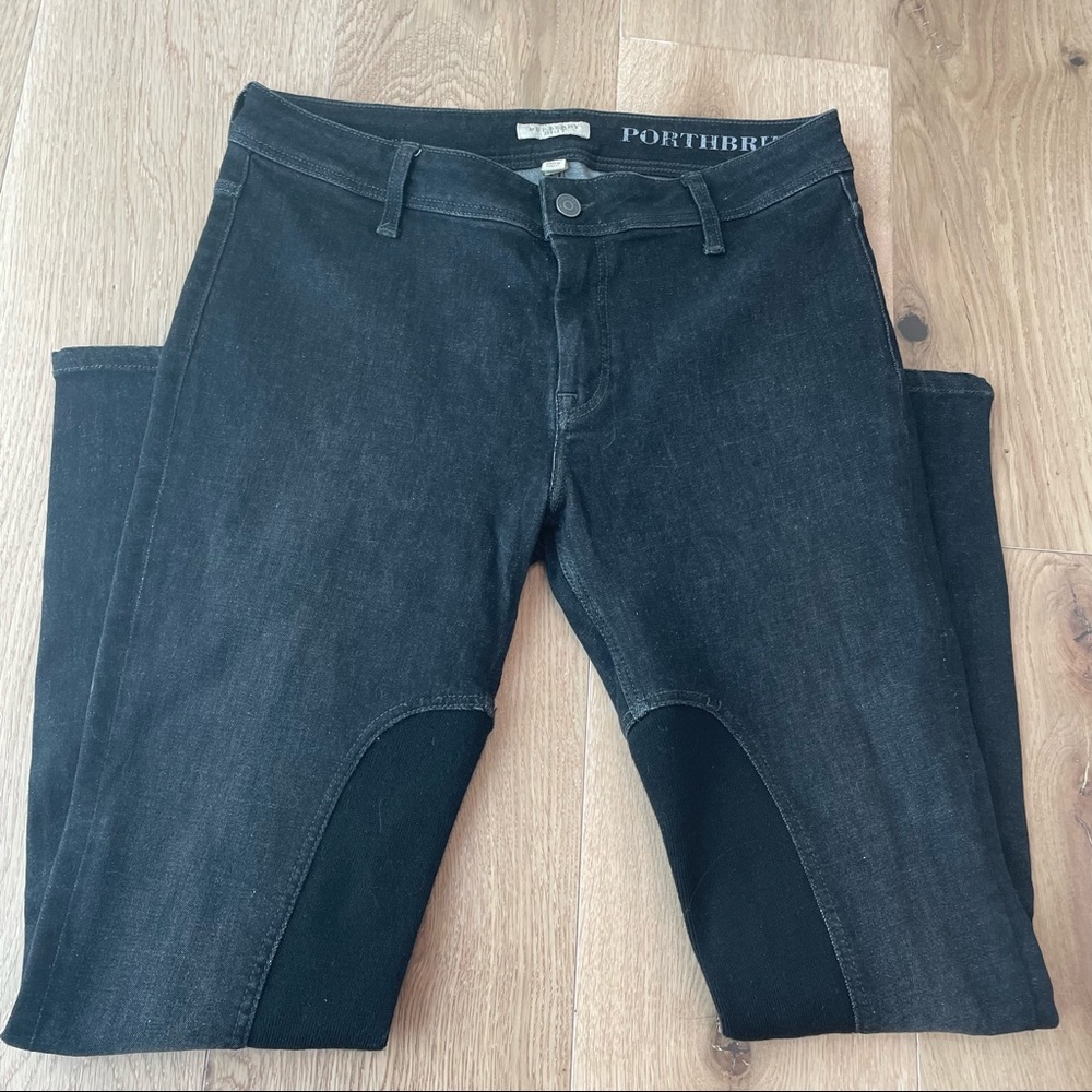 Burberry Brit porthridge black jeans with ribbed cloth panel size 31